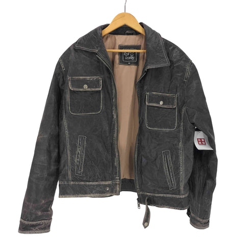 リアルレザー Real Leather ジップアップレザージャケット メンズ JPN:XS