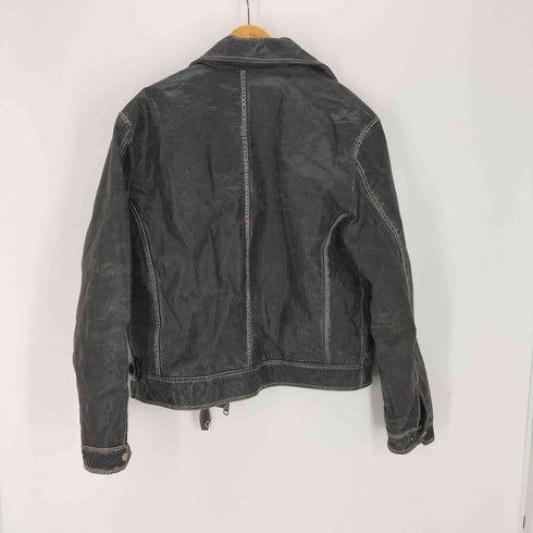 リアルレザー Real Leather ジップアップレザージャケット メンズ JPN:XS