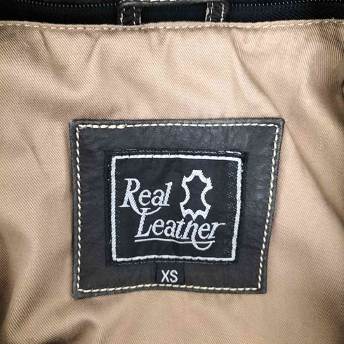 リアルレザー Real Leather ジップアップレザージャケット メンズ JPN:XS