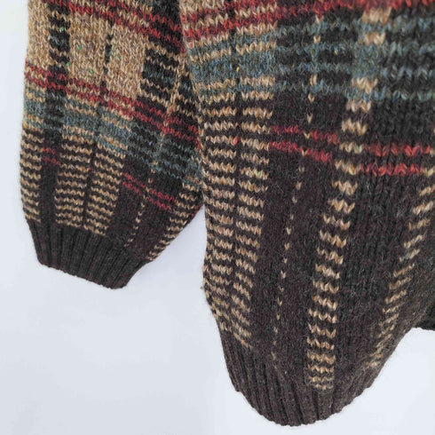 エルエルビーン L.L.Bean 80s スコットランド製 総柄 ウールニット メンズ import:S