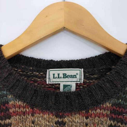 エルエルビーン L.L.Bean 80s スコットランド製 総柄 ウールニット メンズ import:S