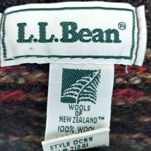エルエルビーン L.L.Bean 80s スコットランド製 総柄 ウールニット メンズ import:S