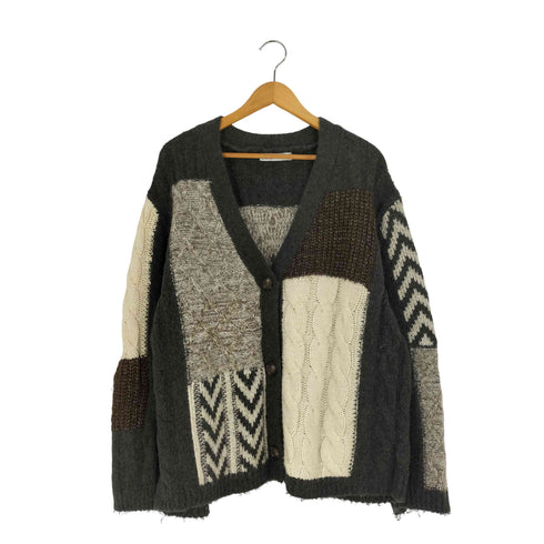 ザラ ZARA パッチワーク ニット カーディガン レディース import:L