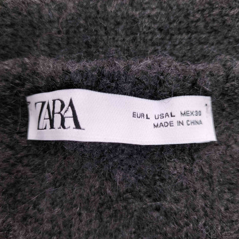 ザラ ZARA パッチワーク ニット カーディガン レディース import:L
