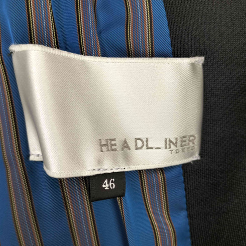 HE A DL_INER 裏地ストライプダブルジップフーデットコート メンズ 46