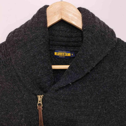 ラグビーラルフローレン Rugby Ralph Lauren ハーフジップ 変形ウールワンピース レディース import:M