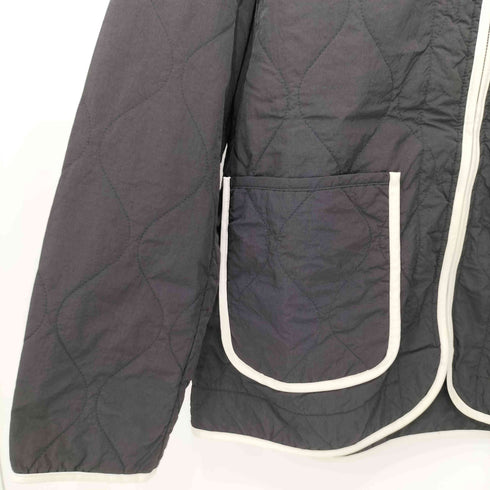 ザラ ZARA ノーカラー キルティングカーディガン レディース import:M