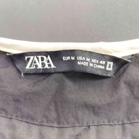 ザラ ZARA ノーカラー キルティングカーディガン レディース import:M