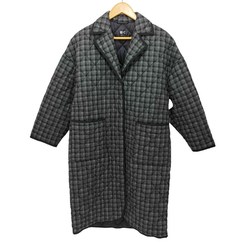 ユニクロシー UNIQLO:C 23AW チェック柄 キルティング ウォームパデッドオーバーサイズコート レディース JPN:S