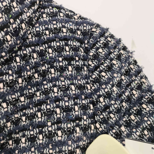 アナイ ANAYI ネイビーツイードショートダウンコート レディース JPN:36