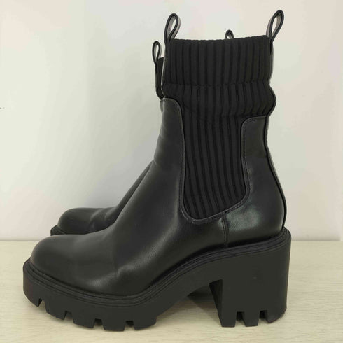 ザラ ZARA トラックソール サイドゴアブーツ レディース JPN:36