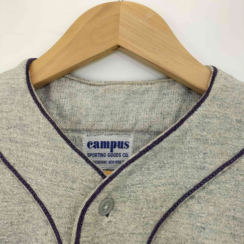 キャンパス CAMPUS VINTAGE ヴィンテージ Dodge Davis ウール ベースボールシャツ フェルト ナス紺 メンズ