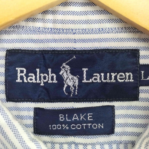 ラルフローレン RALPH LAUREN BLAKE ポニー刺繍 ボタンダウン ストライプ シャツ メンズ import:L
