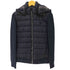 ブラックレーベルクレストブリッジ BLACK LABEL CRESTBRIDGE ロゴ刺繍ニット切替フーデッドダウンジャケット ノバチェック メンズ JPN:M
