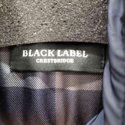 ブラックレーベルクレストブリッジ BLACK LABEL CRESTBRIDGE ロゴ刺繍ニット切替フーデッドダウンジャケット ノバチェック メンズ JPN:M