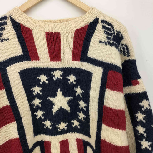 トミーヒルフィガー TOMMY HILFIGER 星条旗 コットン混 ニット セーター メンズ import:XL