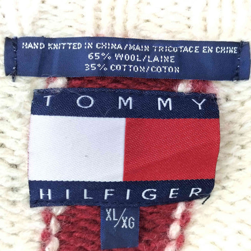 トミーヒルフィガー TOMMY HILFIGER 星条旗 コットン混 ニット セーター メンズ import:XL