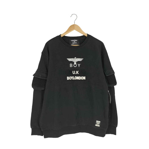 ボーイロンドン BOY LONDON ロゴプリント 袖ポケット クルーネック スウェット メンズ import:L