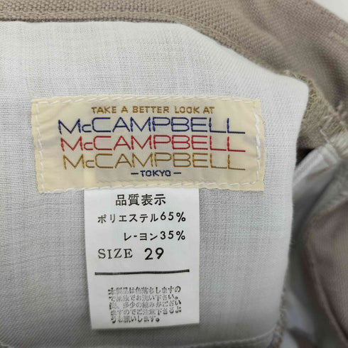 McCampbell センタープレスパンツ メンズ 29