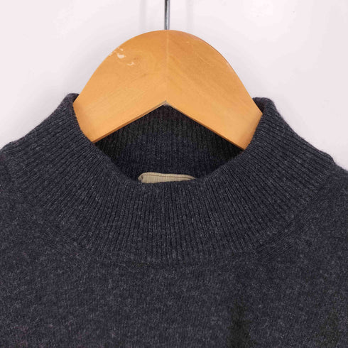 トラサルディ TRUSSARDI イタリア製 ロゴ刺繍 モックネック ウール ニット メンズ