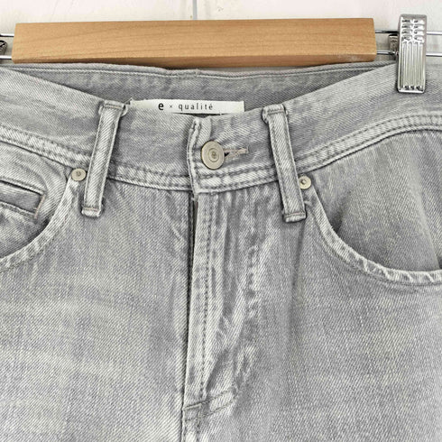 カリテ qualite e-jeans 製品染ストレートパンツ レディース JPN:34