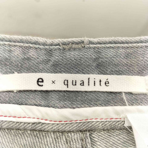 カリテ qualite e-jeans 製品染ストレートパンツ レディース JPN:34