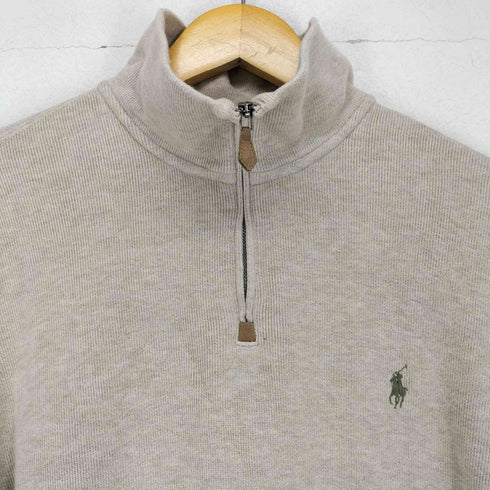 ポロバイラルフローレン Polo by RALPH LAUREN 刺繍ハーフジップスウェット メンズ JPN:L