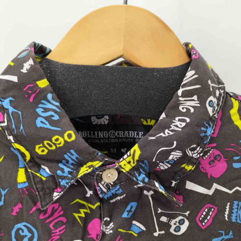 ローリングクレイドル Rolling Cradle 総柄S/Sシャツ スカル メンズ JPN:XL