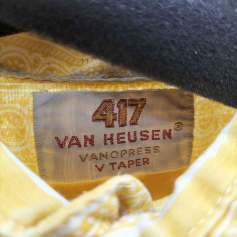 ヴァンヒューゼン VAN HEUSEN 70s 総柄S/Sシャツ 襟芯 メンズ 15 2