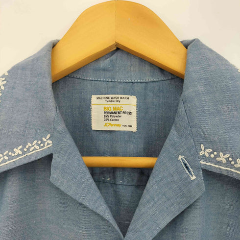 ビッグマック BIG MAC 70s J.C.PENNEY 開襟 刺繍 半袖シャツ メンズ