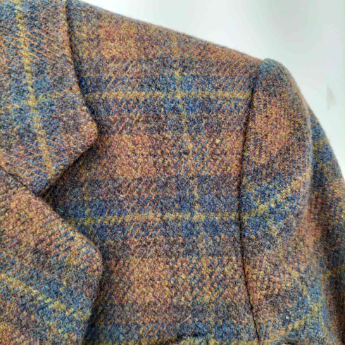 バーバリーズ BURBERRYS 90S カシミヤ混 チェックウール2Bテーラードジャケット レディース JPN:5号