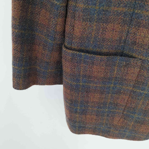 バーバリーズ BURBERRYS 90S カシミヤ混 チェックウール2Bテーラードジャケット レディース JPN:5号