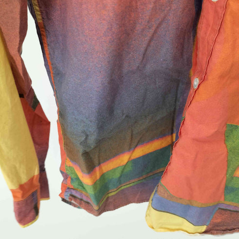 エチュード ETUDES ブロックパターンマルチカラーL/Sシャツ メンズ JPN:L