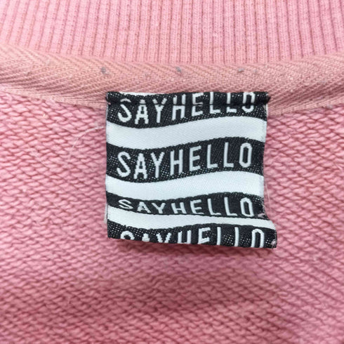 セイハロー SAYHELLO ロゴ刺繍 ロングスリーブ クルーネックスウェット メンズ LARGE