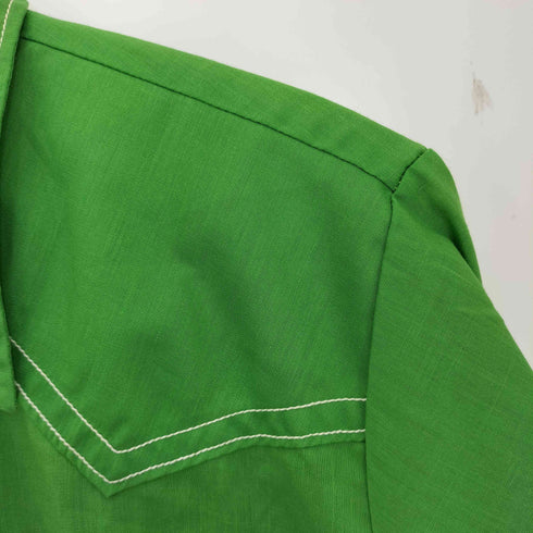 ヒルトン HILTON 70s USA製 企業ロゴ ボーリングシャツ メンズ import:M