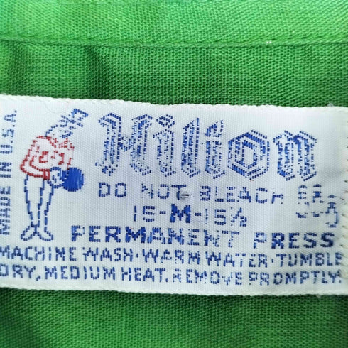 ヒルトン HILTON 70s USA製 企業ロゴ ボーリングシャツ メンズ import:M