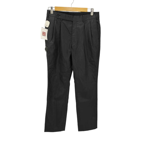 ジョンローレンスサリバン JOHN LAWRENCE SULLIVAN 20SS VEGAN LEATHER TUCKED TROUSERS メンズ JPN:48
