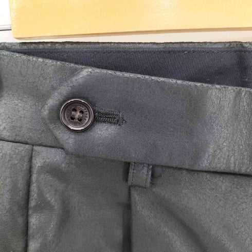 ジョンローレンスサリバン JOHN LAWRENCE SULLIVAN 20SS VEGAN LEATHER TUCKED TROUSERS メンズ JPN:48