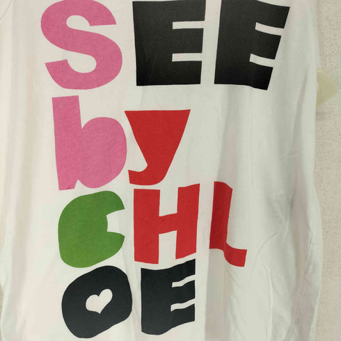 シーバイクロエ SEE BY CHLOE フロントロゴプリントタンクトップ レディース JPN:40