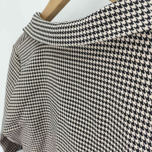 ザラ ZARA 千鳥格子 クロップド シャツ ジャケット レディース import:M