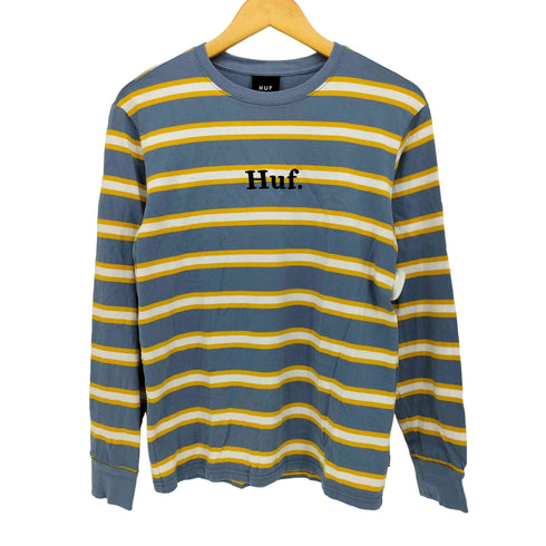 ハフ HUF センターロゴ 刺繍 ボーダー L/S Tシャツ メンズ JPN:S