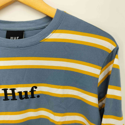 ハフ HUF センターロゴ 刺繍 ボーダー L/S Tシャツ メンズ JPN:S