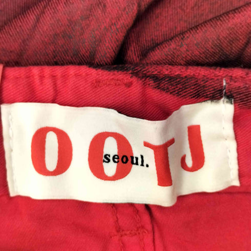 OOTJ seoul 汚れ加工 セミフレア スリット パンツ レディース JPN:M