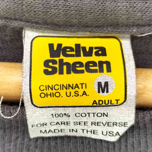 ベルバシーン Velva Sheen 70s-80s USA製 裾袖シングル 発砲プリント クルーネックTシャツ メンズ JPN:M