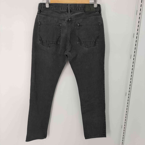 オールセインツ ALLSAINTS ボタンフライ スキニー デニムパンツ 革パッチ メンズ