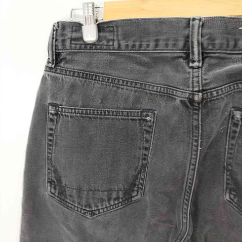 オールセインツ ALLSAINTS ボタンフライ スキニー デニムパンツ 革パッチ メンズ