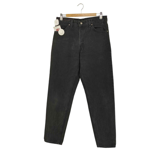 リーバイス Levis MADE IN USA 550 95年製 ボタン裏575 オレンジタブ 後染め ブラックデニムパンツ メンズ 34×32