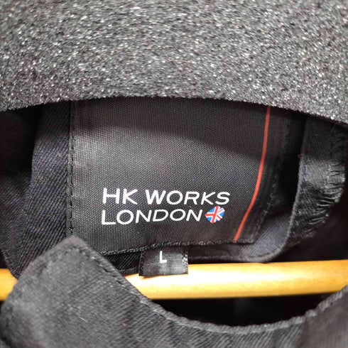 HK WORKS LONDON キルティングライナー付き ハーフコート レディース import:L
