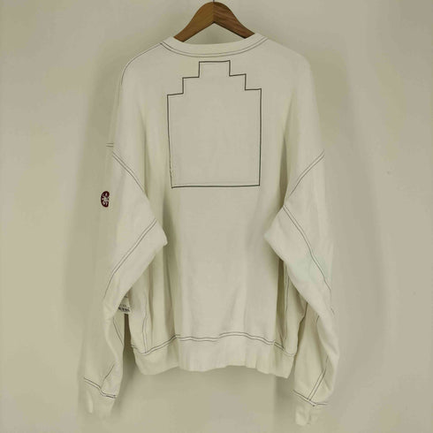 シーイー C.E 24AW WASHED WHITE TEMPLE CREW NECK ウォッシュド ホワイト テンプル クルーネック スウェット トレーナー メンズ JPN:XL
