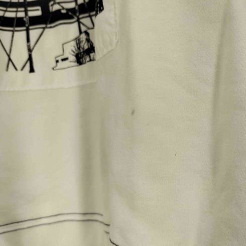 シーイー C.E 24AW WASHED WHITE TEMPLE CREW NECK ウォッシュド ホワイト テンプル クルーネック スウェット トレーナー メンズ JPN:XL